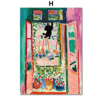 Thumbnail for Poster humoristique chat noir style Van Gogh Matisse Monet | Ma Maison Chat