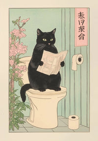 Thumbnail for Toile japonaise chat dans une baignoire | Ma Maison Chat