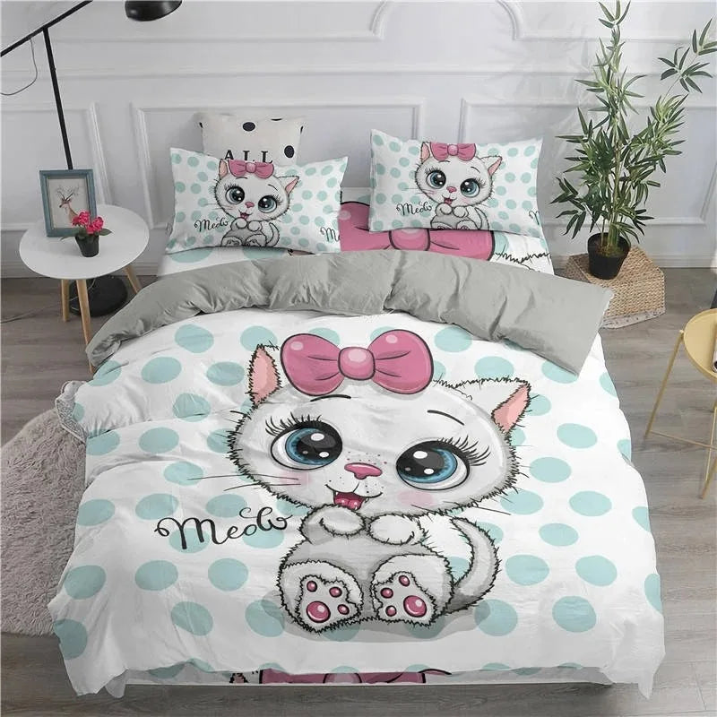 Housse de Couette Chat 3D Imprimée | Ma Maison Chat