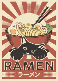 Thumbnail for Poster Chat Noir Sushi Ramen | Ma Maison Chat