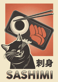 Thumbnail for Poster Chat Noir Sushi Ramen | Ma Maison Chat