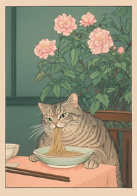 Thumbnail for Toile japonaise chat dans une baignoire | Ma Maison Chat