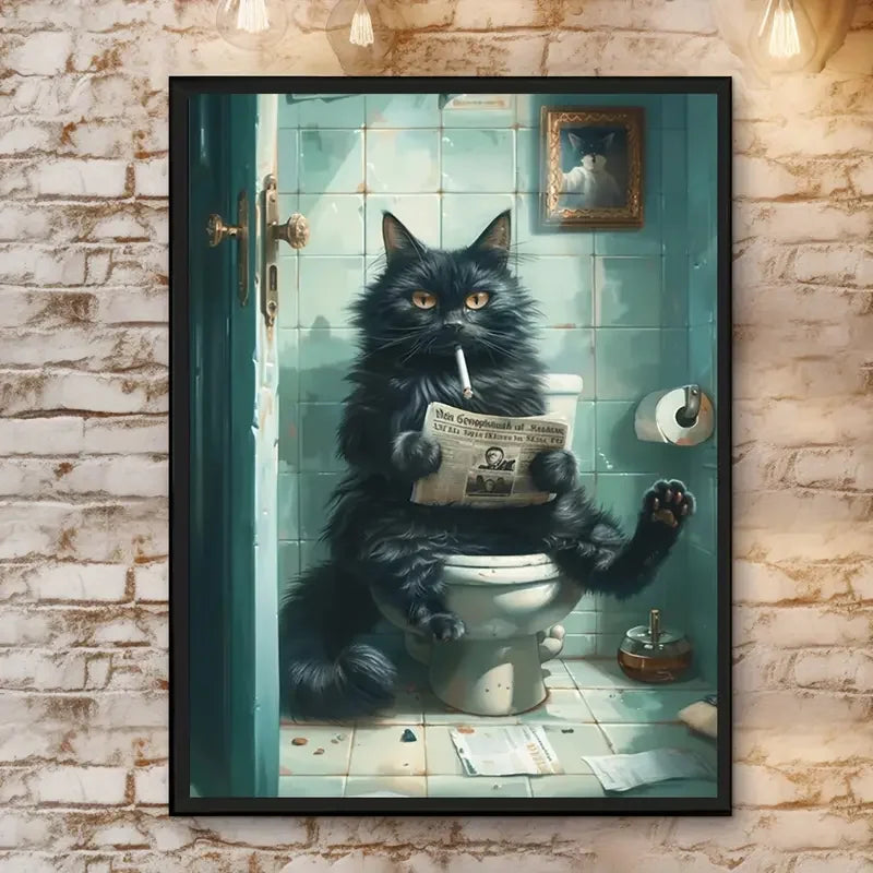 Affiche chat noir humour "You Are Pooping" | Ma Maison Chat