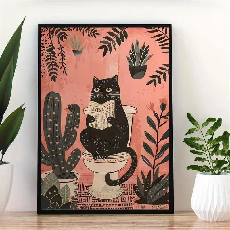 Affiche chat noir humour "You Are Pooping" | Ma Maison Chat