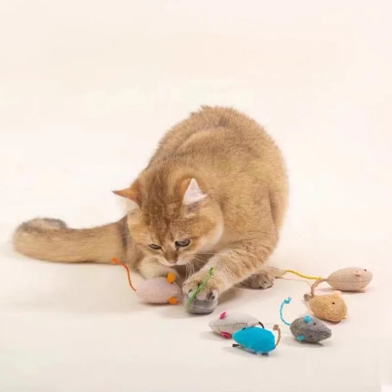 Lot de 3 Souris en Peluche pour Chat | Ma Maison Chat