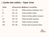 Thumbnail for Guide Des Tailles Tapis
